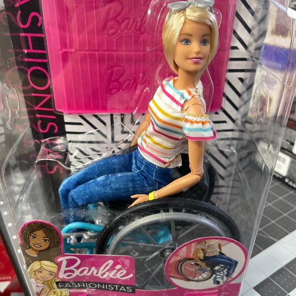 Barbie Other - Barbie Fashionistas Doll Blonde With Wheelchair And Ramp - Brand New Sealed